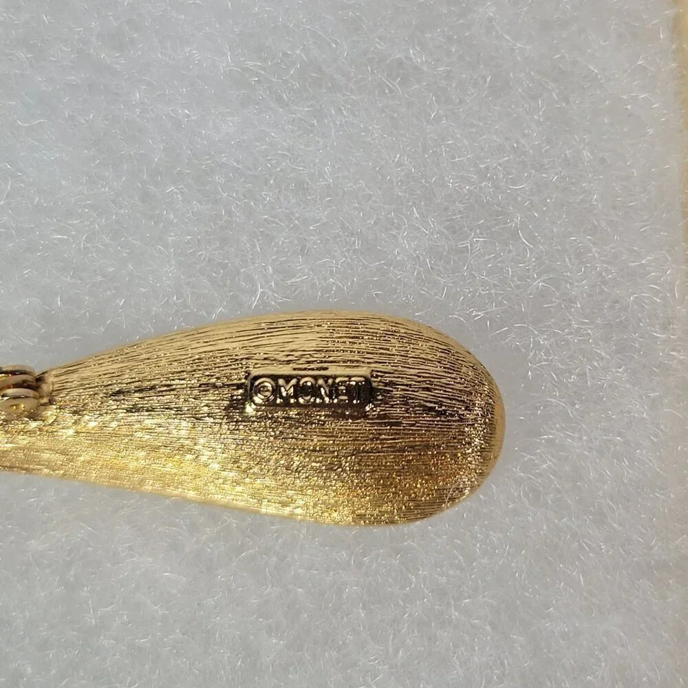Monet Gold-Tone Vintage Abstract Pin Brooch
